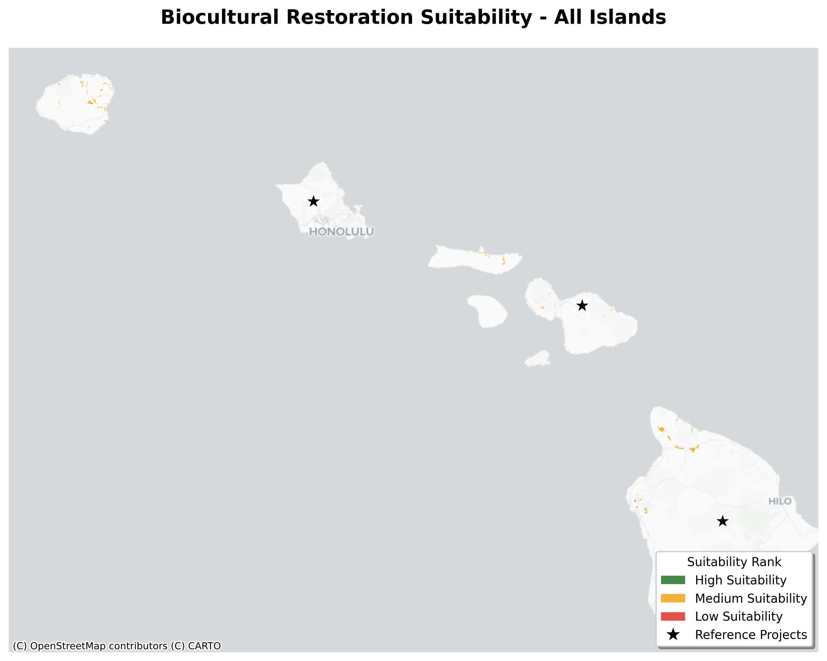 Figure 1: Spatial distribution of restoration-suitable public lands